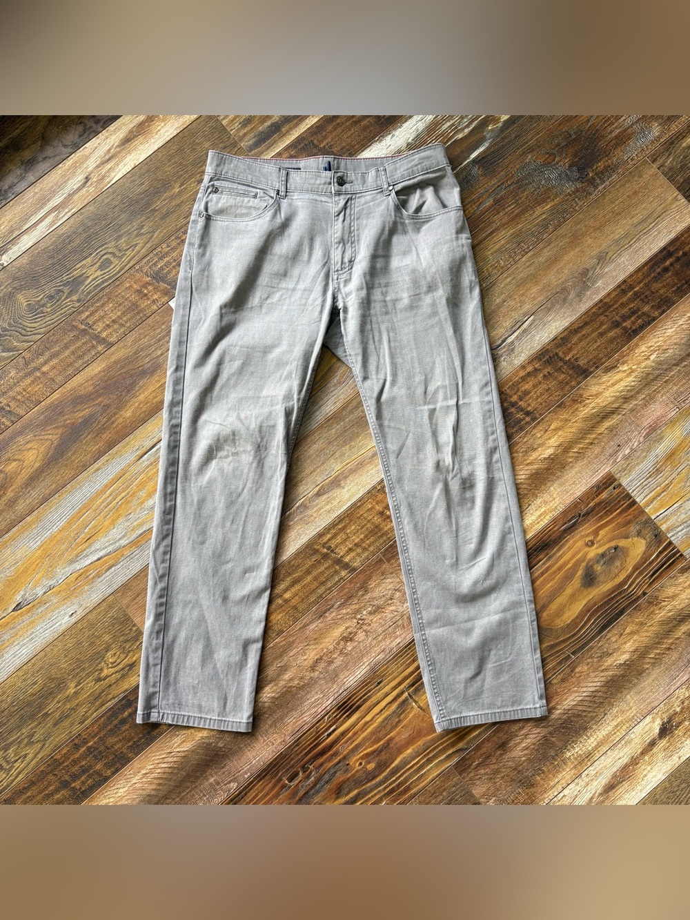 johnnie-O Newport 5-Pocket Cotton Pants Mens Quarry Size 33x30